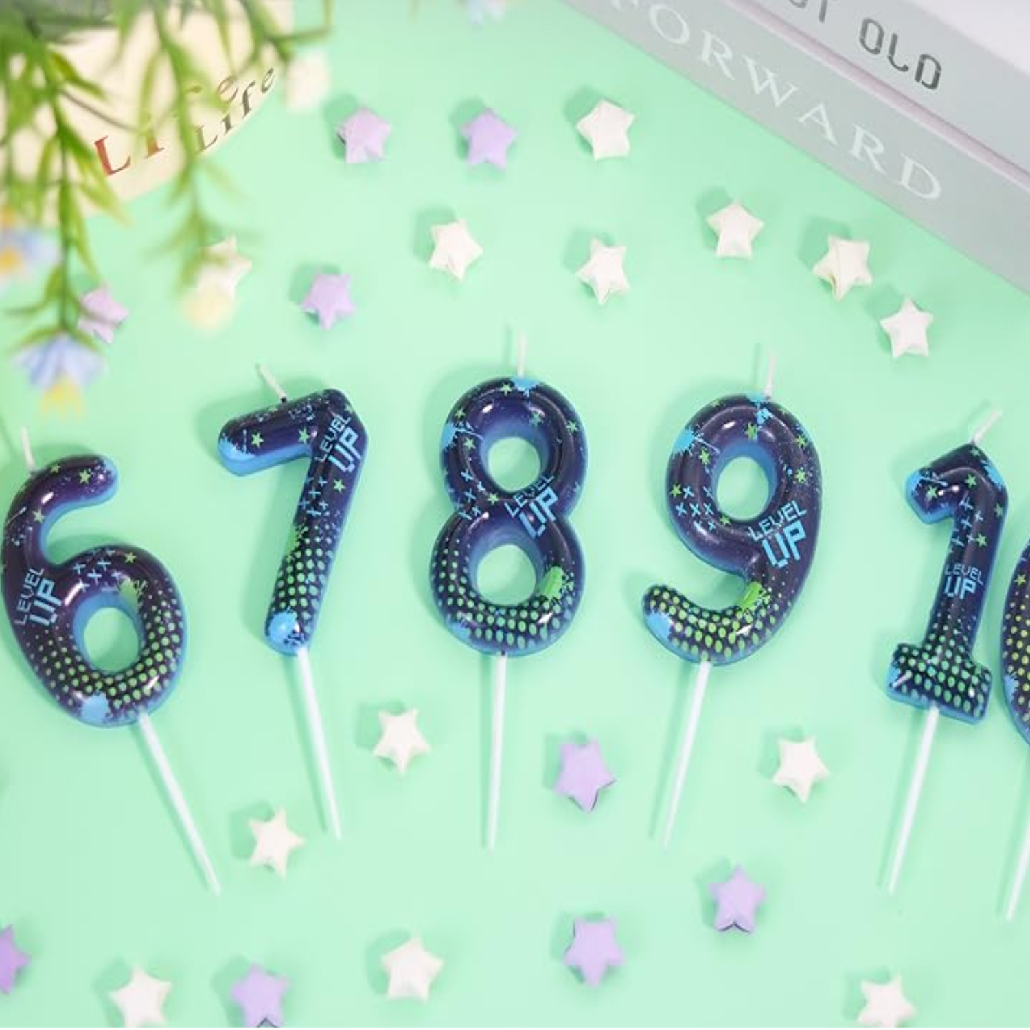 Candle Supplies Video - Bougies d'anniversaire bleues Game Boy 0-9,