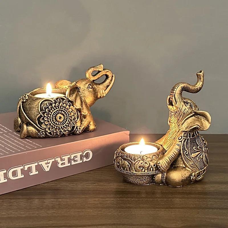 Candle Zero - Bougeoirs animaux éléphant troncs Up Sculpture